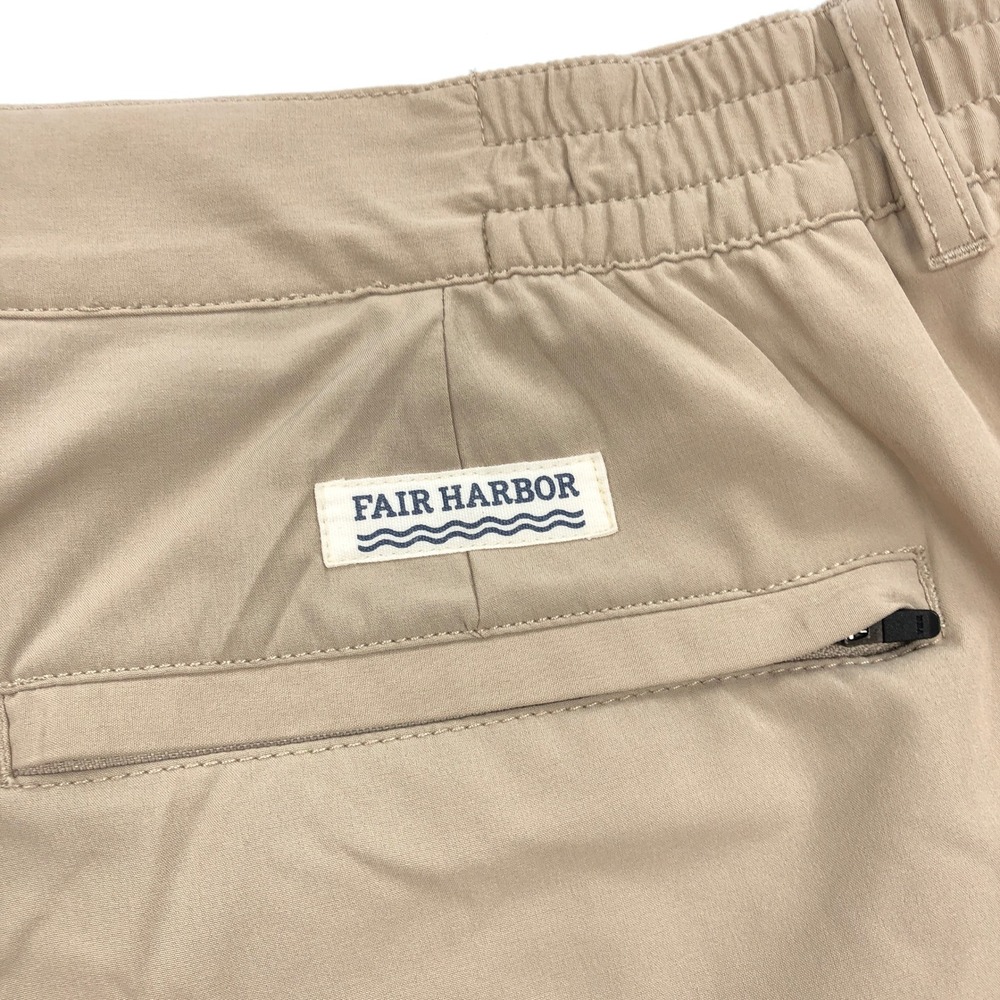 Fair Harbor The One Short Mens 38 Tan Khaki Recycled Stretch Performance Shorts - Picture 6 of 13